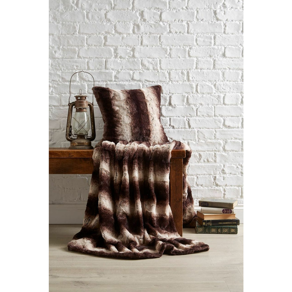 Faux Fur Throw Chocolate 130 x 180cm (7111781580968)